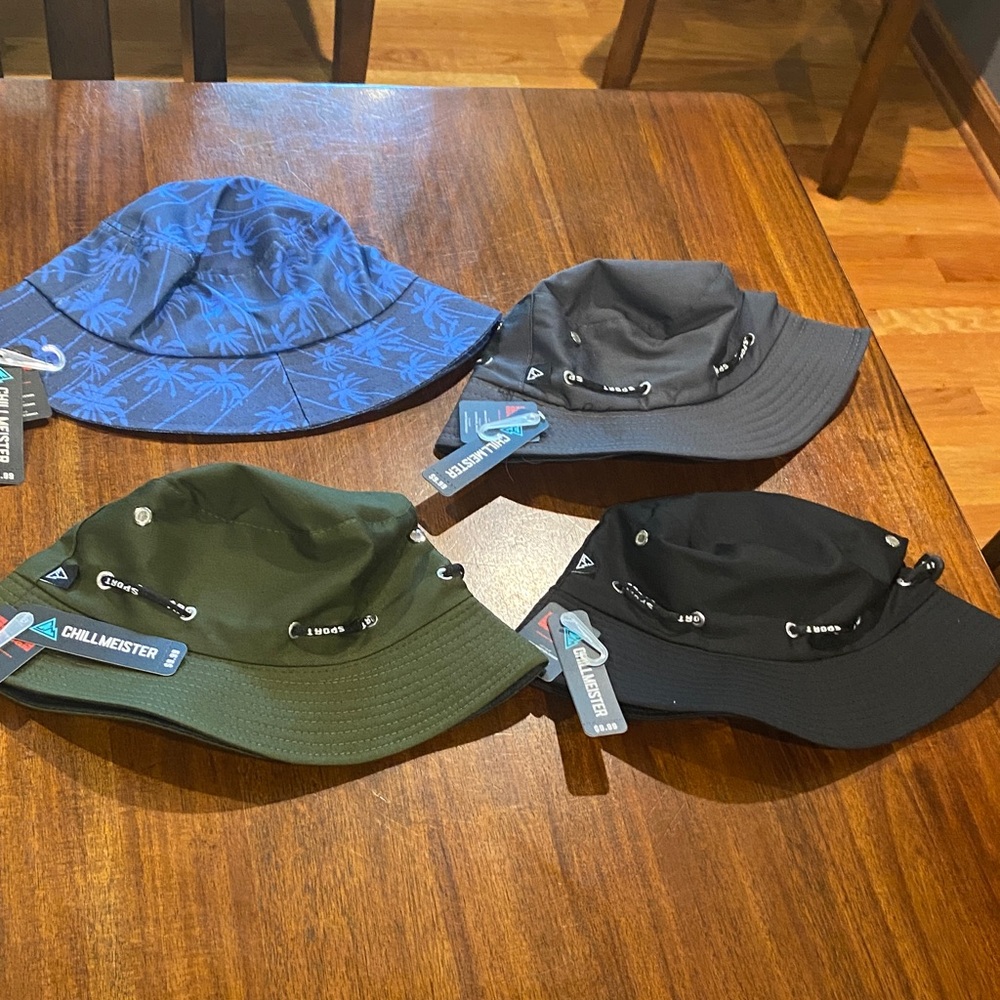 Men's Bucket Hat - Blue, Gray, Green, Black